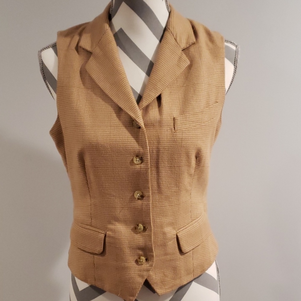 Ralph Lauren Khaki Plaid Vest